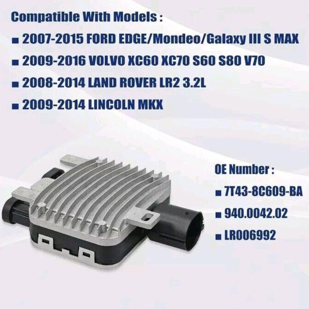 Engine Cooling Fan Relay Radiator Control Module FordEdge LandRover Lincoln Volv - Picture 4 of 10